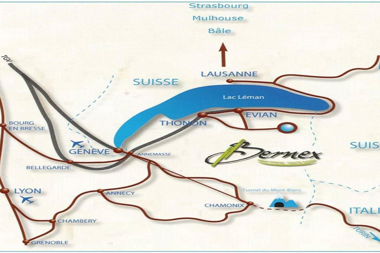 Le 211,Ski Et Randonnee, Lave Linge ,Parking 贝尔内 外观 照片